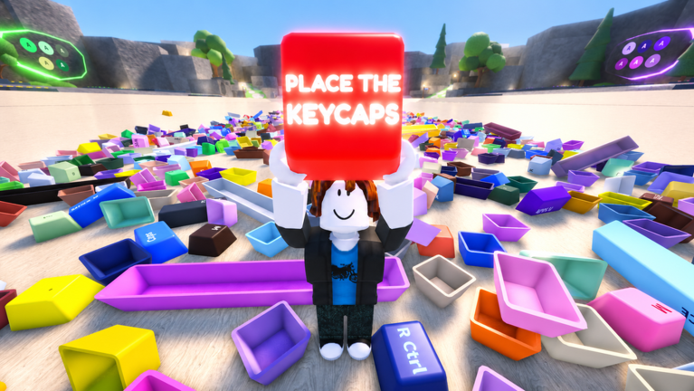 Place the Keycaps Roblox wide banner